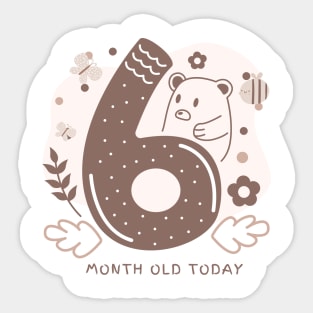 boho style 6 month old Sticker